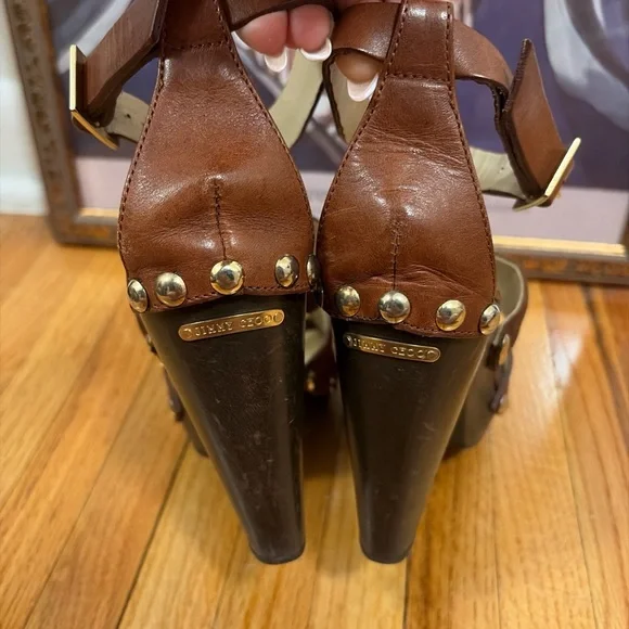 Jimmy Choo Brown Leather Suede Sandals - Picture 3 of 6
